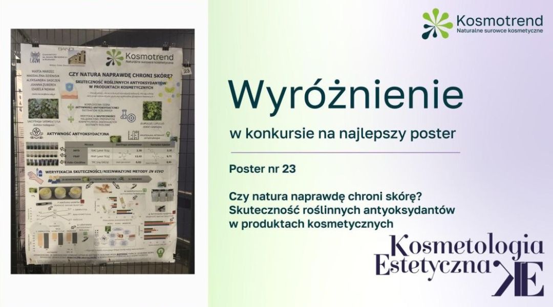 Nagrody za najlepsze postery dla członków Zakładu Chemii Stosowanej