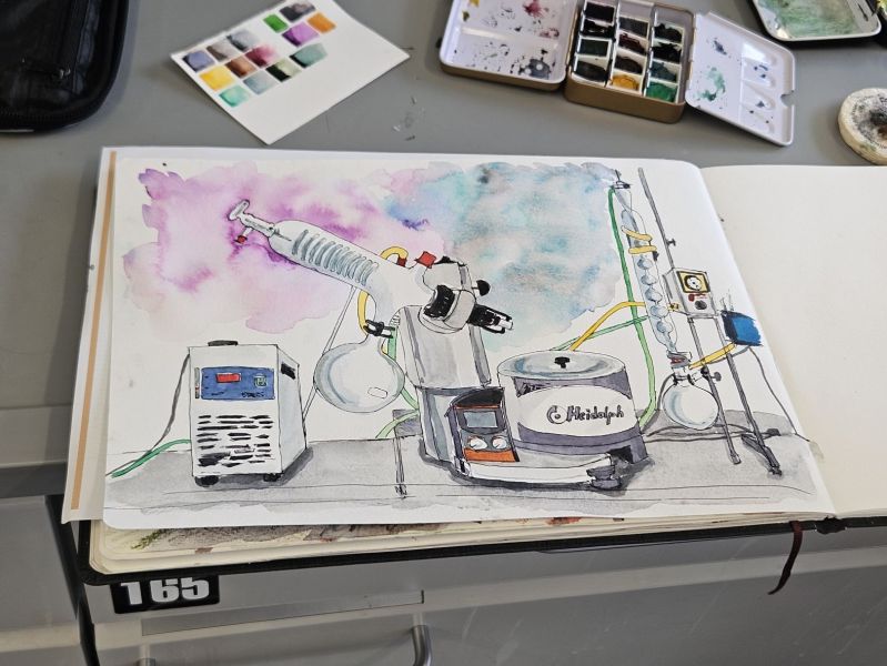 Wizyta grupy Urban Sketchers Poland na Wydziale Chemii