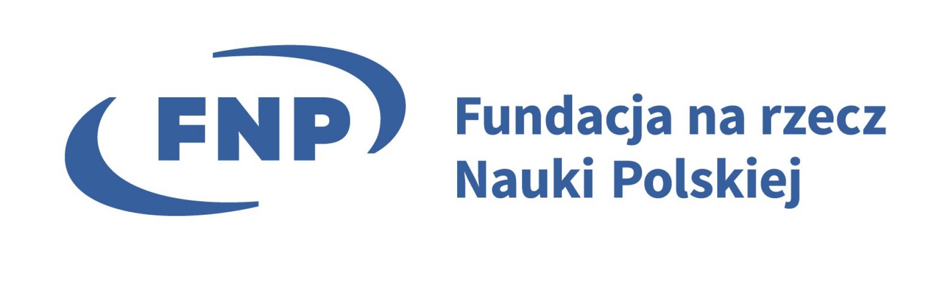 biało-niebieskie logo z niebieskim napisem Fundacja na rzecz Nauki Polskiej