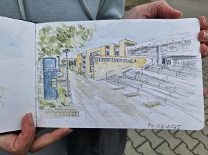 Wizyta grupy Urban Sketchers Poland na Wydziale Chemii