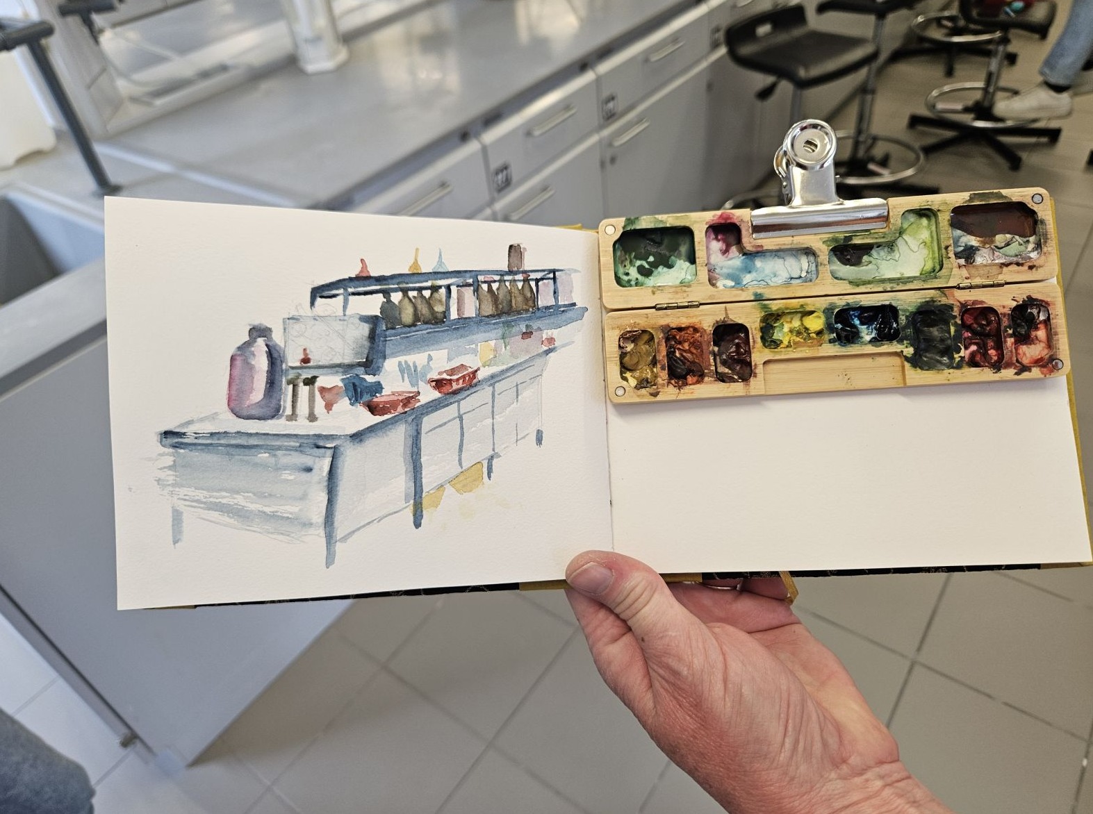 Wizyta grupy Urban Sketchers Poland na Wydziale Chemii